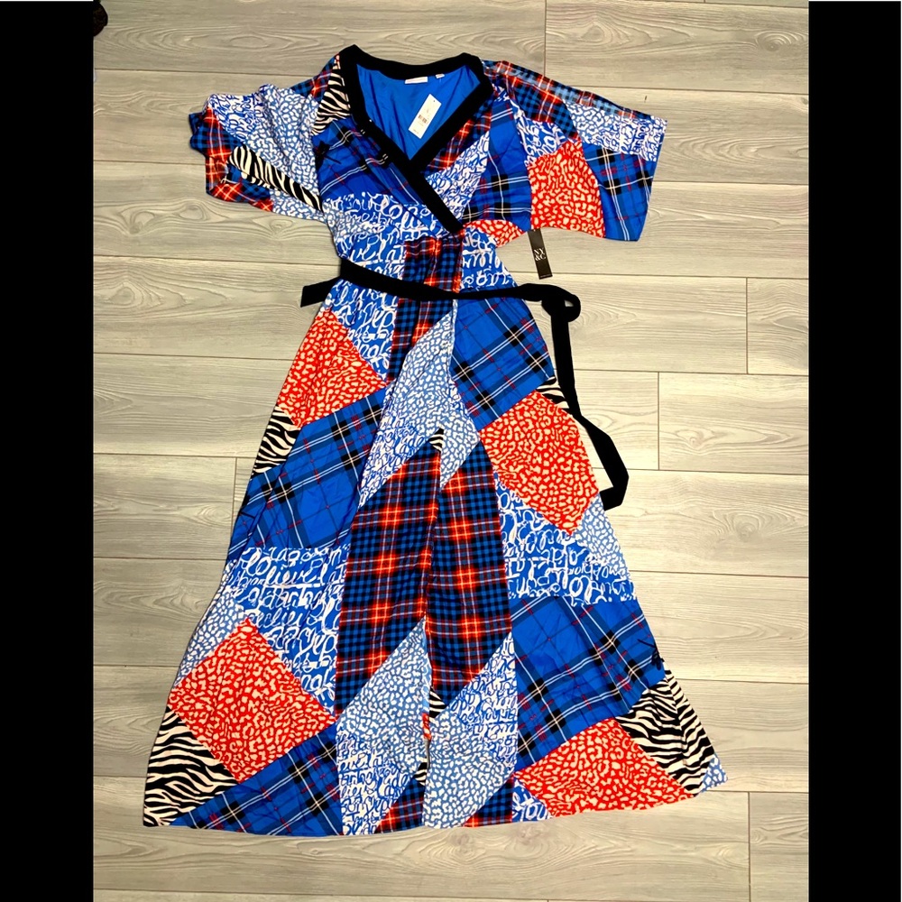 NY&Co Blue And Red Plaid Dress 💙 ❤️